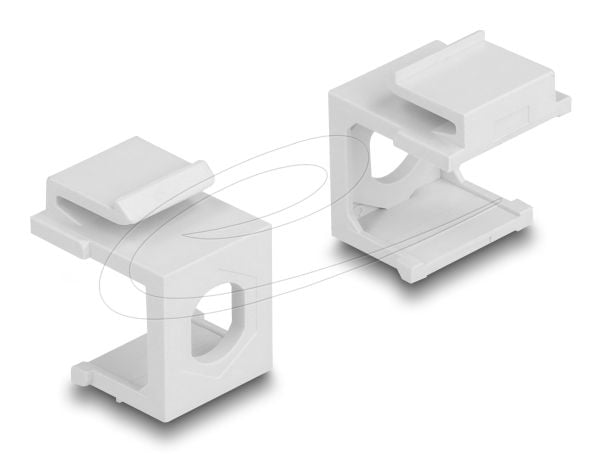 Delock - Modulinnlegg (tomt) - hvit - 1 port (en pakke 4)