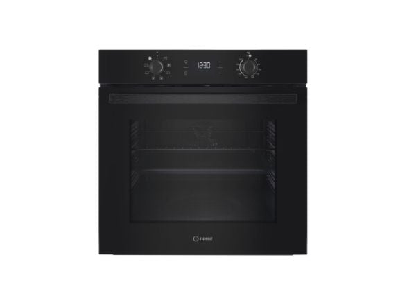 INDESIT stekeovn IO K55C B 71 l elektrisk katalytisk elektronisk høyde 59,5 cm bredde 59,5 cm svart INDESIT stekeovn IO K55C B 71 l elektrisk katalytisk elektronisk høyde 59,5 cm bredde 59,5 cm svart