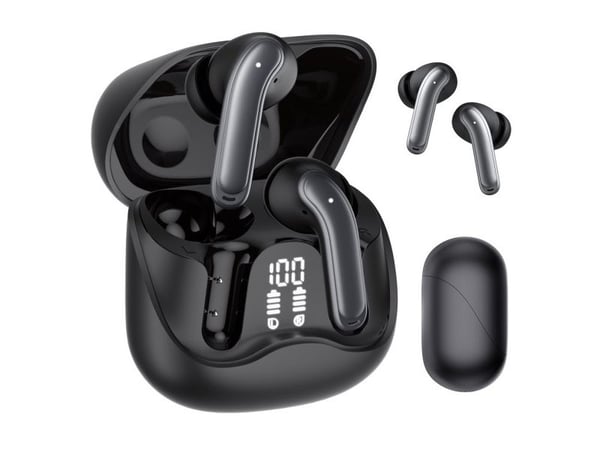 Audiocore trådløse hodetelefoner, hybrid ANC, ENC, 6 mikrofoner, ladeetui, Tuya, AC591 PRO