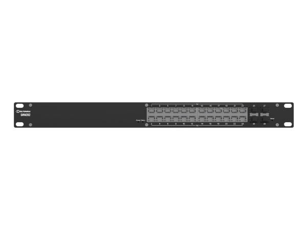 Teltonika SWM282 - Switch - L2+ - Styrt - 24 x 10/100/1000 (PoE+) + 4 x Gigabit SFP - rackmonterbar - PoE+ (300 W) - med 2 års RMS Management