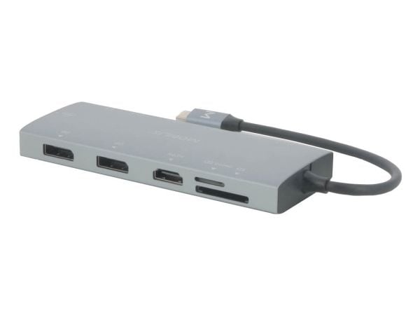 Mobilis - Dokkingstasjon - for bærbar, smarttelefon - USB-C 3.1 - HDMI, 2 x DP - 1GbE