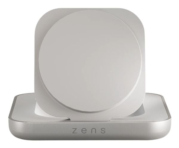 ZENS Nightstand Charger - Trådløst ladestativ - magnetisk + AC-strømadapter - 15 watt - hvit