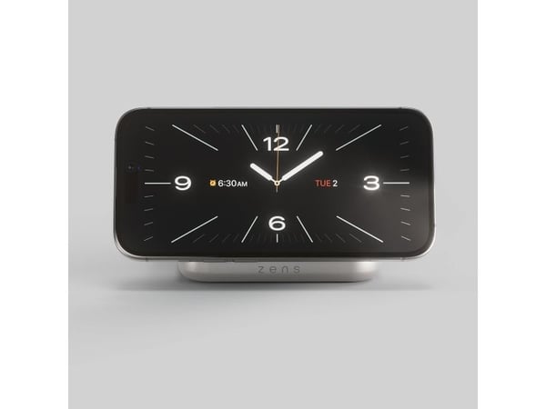 ZENS Nightstand Charger - Trådløst ladestativ - magnetisk + AC-strømadapter - 15 watt - hvit