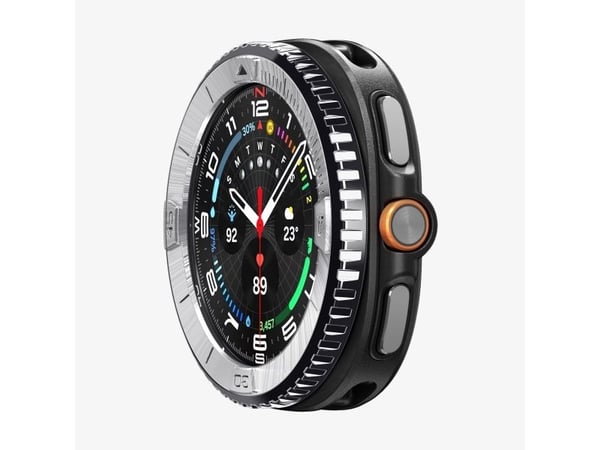 Spigen Bezel Tune, Etui, Smartklokke, Sølv, Samsung, Watch 8 Classic (46mm), Rustfritt stål