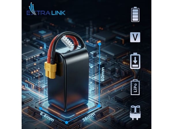 Extralink LiPo 6S 1300mAh XT60 150C | Akku FPV RC drones | RC autot, RC lentokoneet, kauko-ohjatut RC ajoneuvot