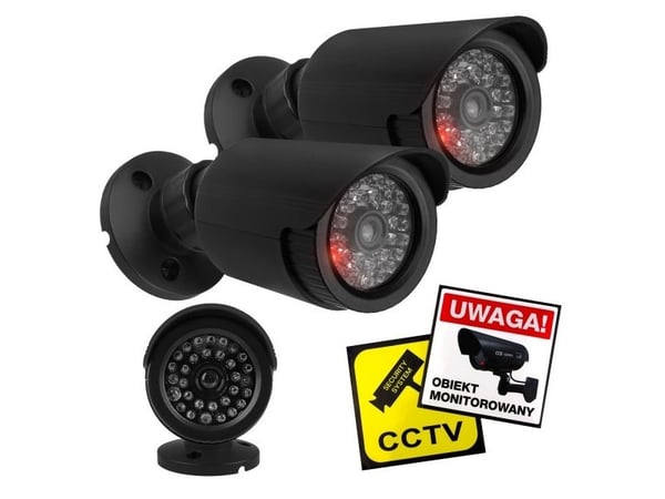 CEE-sett for falskt rørkamera IR1800 BT med IR-LED-dioder, strømforsyning 2xAA, svart, ABS