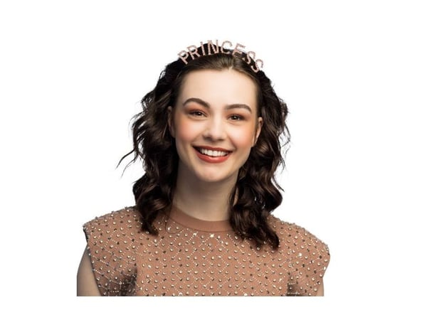 Princess hårbøyle med rhinsteiner