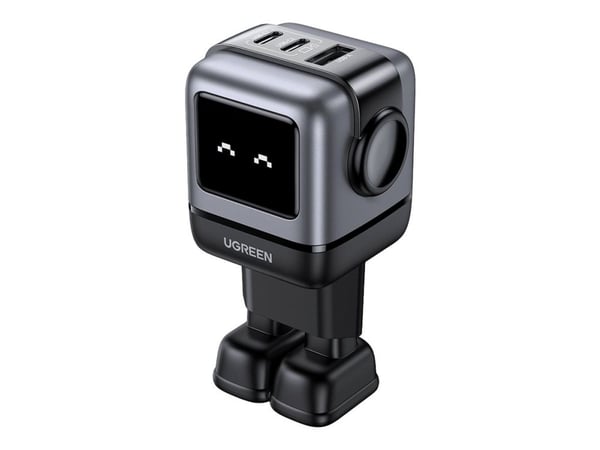 Ugreen Uno - Strømadapter - 65 watt - Fast Charge, PD/PPS, PD, QC - 3 utgangskontakter (2 x USB-C, USB) - svart