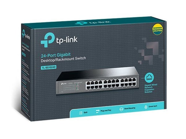 TP-Link TL-SG1024D - Switch - 24 x 10/100/1000 - stasjonær, rackmonterbar