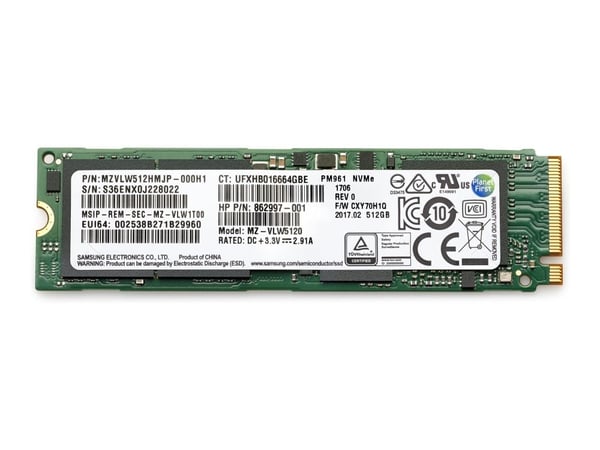 HP 512GB PCIe 4x4 NVMe TLC SSD, 512 GB, M.2