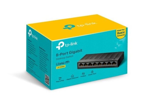 TP-Link LS1008G, Hallitsematon, Gigabit Ethernet (10/100/1000), Seinäkiinnitteinen