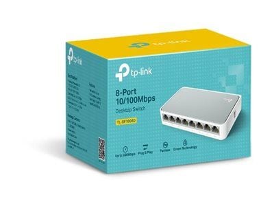 TP-Link TL-SF1008D 8-Port 10/100Mbps Desktop Switch - Switch - 8 x 10/100 - stasjonær