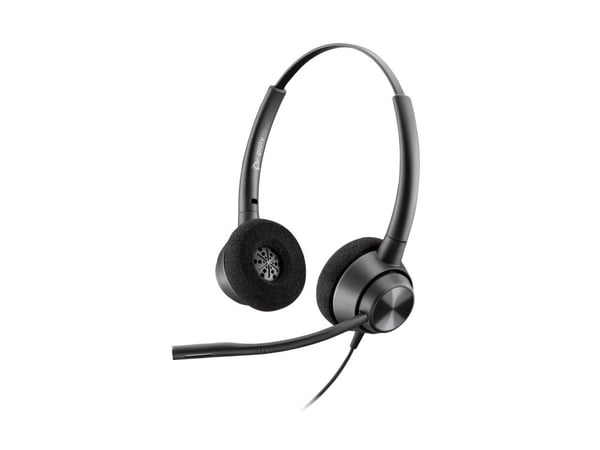 HP Poly EncorePro 320 - EncorePro 300 series - hodesett - on-ear - kablet - Quick Disconnect - svart - TAA-samsvar - Certified for Skype for Business