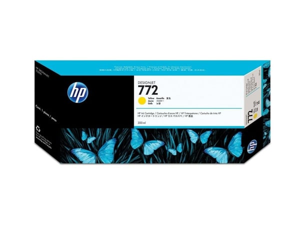 HP 772 - 300 ml - gul - original - DesignJet - blekkpatron - for DesignJet HD Pro MFP, Z5200, Z5200 PostScript, Z5400 PostScript ePrinter