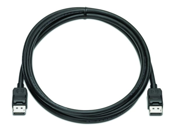 HP - Skjermkabelsett - DisplayPort (hann) til DisplayPort (hann) - 2 m - for Elite t655; Presence Small Space Solution with Zoom Rooms; Pro t550