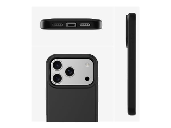4smarts Cupertino - Baksidedeksel for mobiltelefon - MagSafe-samsvar - silikon - svart - for Apple iPhone 17 Pro