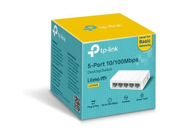 TP-Link LiteWave LS1005 - Switch - ikke-styrt - 5 x 10/100 - stasjonær