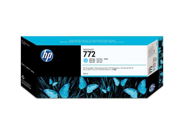 HP 772 - 300 ml - lys cyan - alkuperäinen - blækpatron - DesignJet HD Pro MFP, Z5200, Z5200 PostScript, Z5400 PostScript ePrinter -laitteisiin