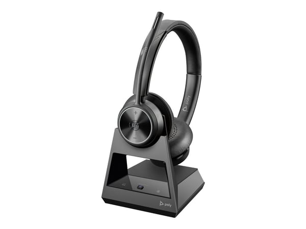HP Poly Savi 7320 Office - Savi 7300 series - hodesett - on-ear - DECT - trådløs - svart