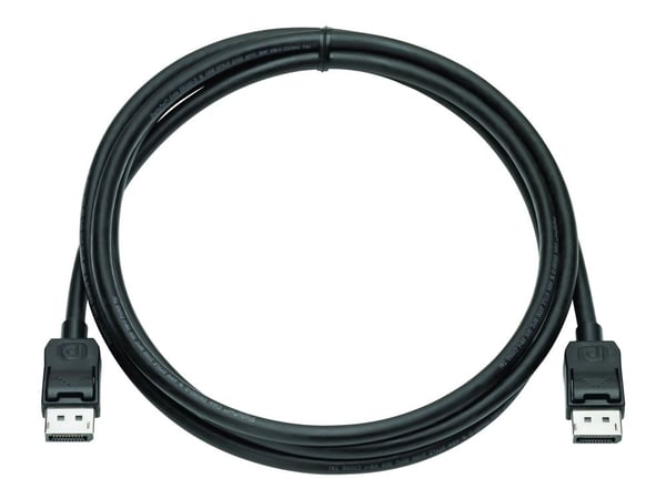 HP - Skjermkabelsett - DisplayPort (hann) til DisplayPort (hann) - 2 m - for Elite t655; Presence Small Space Solution with Zoom Rooms; Pro t550