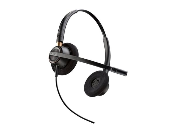 HP Poly EncorePro 520 - EncorePro 500 series - hodesett - on-ear - kablet - Quick Disconnect - svart - Certified for Skype for Business, UC-sertifi...