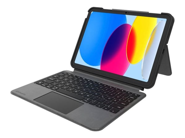 4smarts - Tastatur og folioveske - med styrepute - Apple Smart connector - QWERTZ - grafitt