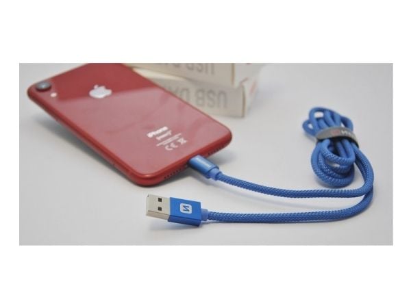 Swissten 71523308, 2 m, Lightning, USB A, urosliitin, urosliitin, sininen
