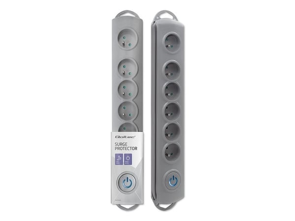 Qoltec 50199, 5 m, Sisätila, Tyyppi E, Tyyppi F, Kulmikas, Ylikuormitussuojaus