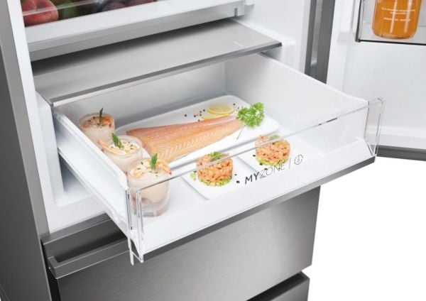 Haier 3D 60 Serie 5 HTW5620DNMG, 414 l, Ikke-frost (kjøleskap), T, 10 kg/24t, D, Sølv
