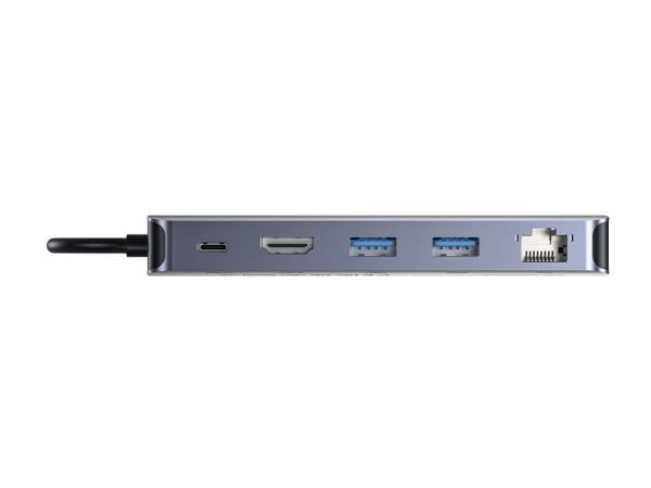 UNITEK D1120A01, Koblet med ledninger (ikke trådløs), USB 3.2 Gen 2 (3.1 Gen 2) Type-C, 100 W, 1000 Mbit/s, Grå, Space Grey