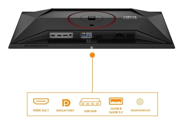 AOC G4 Q27G4ZDR, 67,3 cm (26,5"), 2560 x 1440 piksler, Quad HD, QD-OLED, 0,03 ms, Sort, Rød