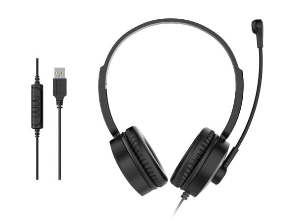 Equip 245301, Koblet med ledninger (ikke trådløs), Samtaler/musikk, 20 - 20000 Hz, 120 g, Hodesett, Svart