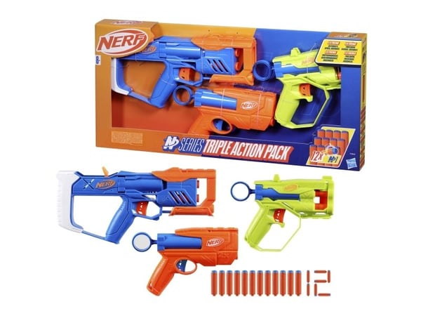Nerf N Series Triple Action Pack, Leluase, 8 vuosi/vuosia