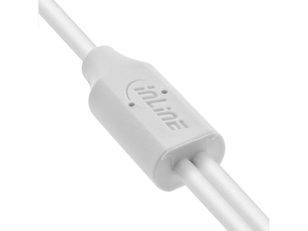 InLine 35126W, 0,5 m, USB A, 2 x USB C, USB 2.0, Valkoinen