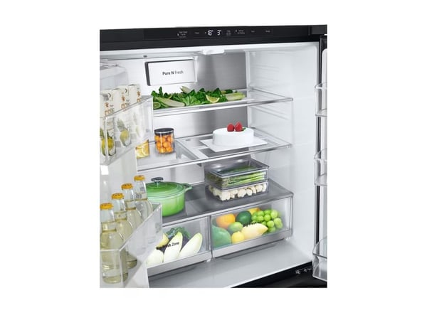 LG GMG861EPAE - Kjøleskap/fryser - fransk dør underfryser med vannautomat, isdispenser - Wi-Fi - bredde: 83.5 cm - dybde: 73 cm - høyde: 178.7 cm -...