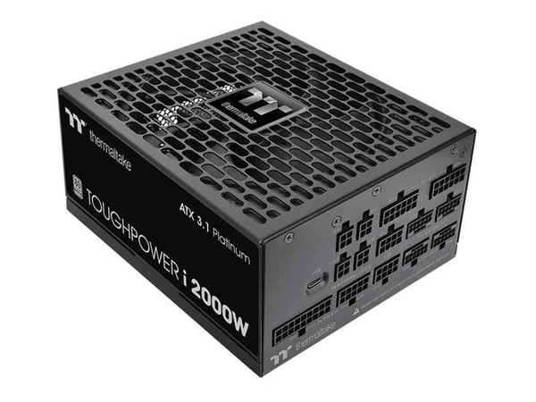 Thermaltake ToughPower i2000W - Nätaggregat (intern) - ATX12V 3.1/ EPS12V - 80 PLUS Titanium - AC 220-240 V - 2000 Watt - aktive PFC - svart