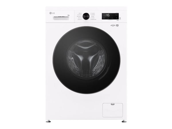 LG F4X1009NWB - Vaskemaskin - Wi-Fi - bredde: 60 cm - dybde: 59 cm - høyde: 85 cm - frontileggelse - 9 kg - 1400 rpm - hvit