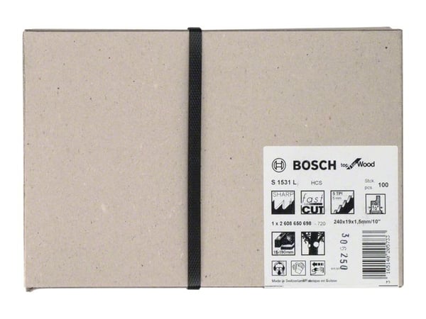 Bosch Top for Wood S 1531 L - Sagblad - for grovt tre, tennved - 100 deler - lengde: 240 mm