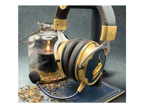 Lexip x Hogwarts Legacy - Ancient Magic - hodetelefoner med mikrofon - full størrelse - Bluetooth / 2,4 GHz radiofrekvens - kablet, trådløs - 3,5 m...