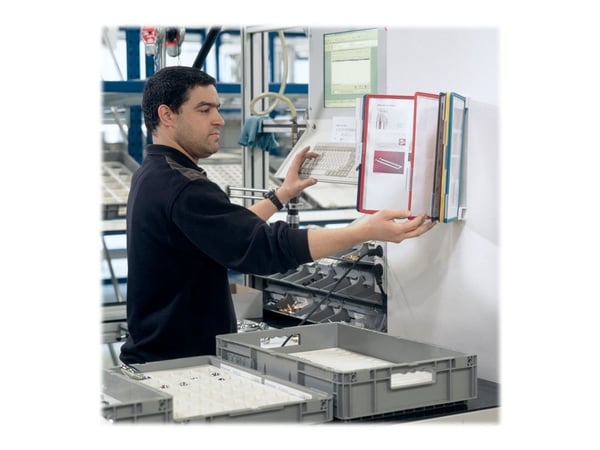 DURABLE VARIO - Displaypanelsystem - veggmonterbar - 10 rom - for A4 - grå, svart, gul, rød, grønn, mørk blå