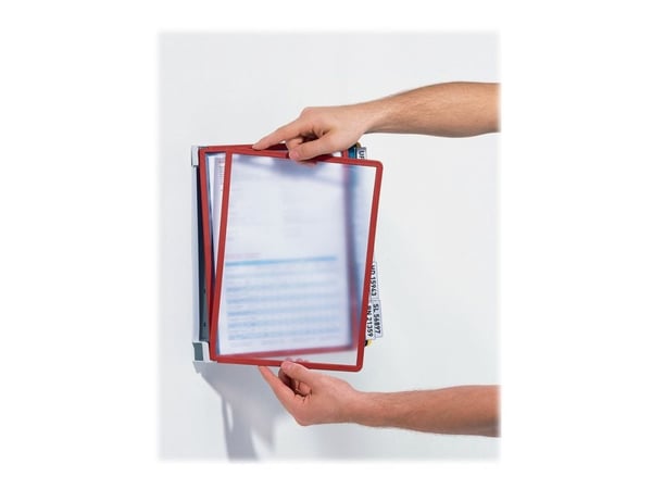 DURABLE VARIO - Displaypanelsystem - veggmonterbar - 10 rom - for A4 - grå, svart, gul, rød, grønn, mørk blå