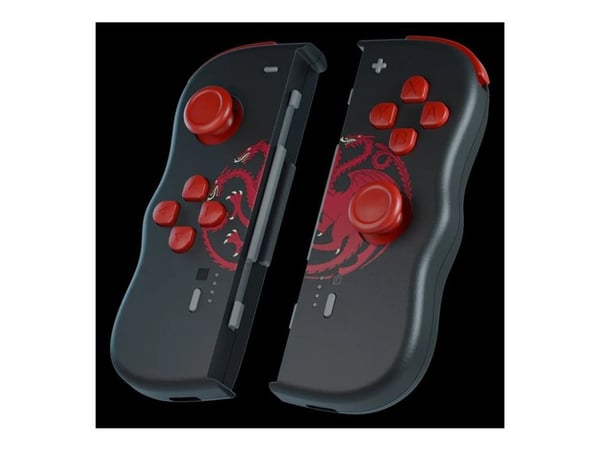 Lexip Game of Thrones - Targaryen Black Edition - håndkonsoll - Bluetooth - rød, svart - for Nintendo Switch, Nintendo Switch OLED