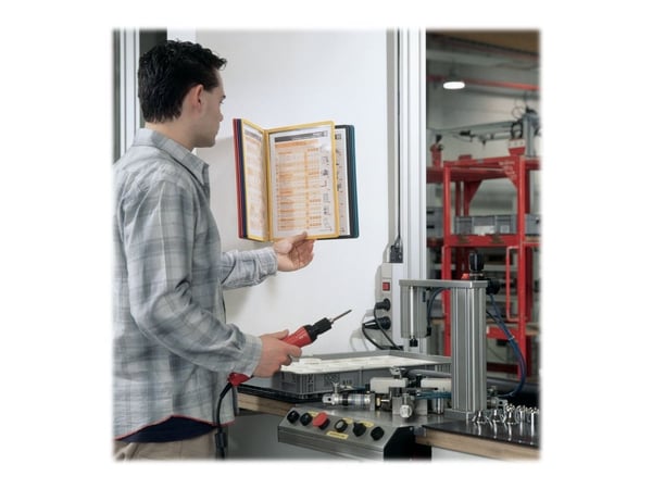 DURABLE VARIO - Displaypanelsystem - veggmonterbar - 10 rom - for A4 - grå, svart, gul, rød, grønn, mørk blå
