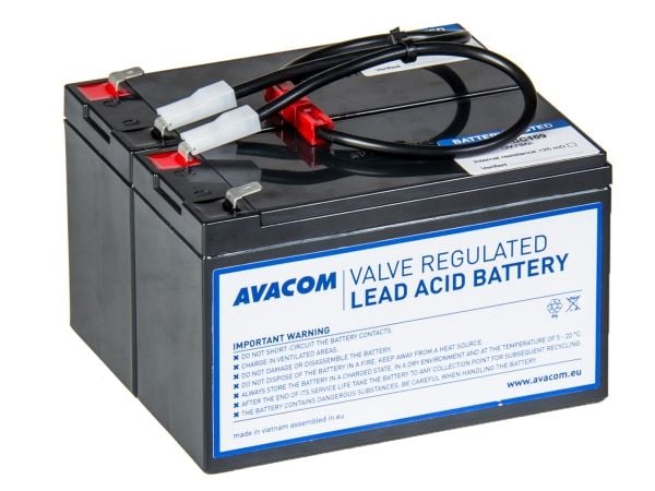 AVACOM AVA-RBC109, Forseglet blysyre (VRLA), 12 V, 9 Ah, 1 stykker, Sort, Part Numbers: APCRBC109 RBC109 Modely: BN1250LCD BR1200LCDI BR1300LCD BR1...