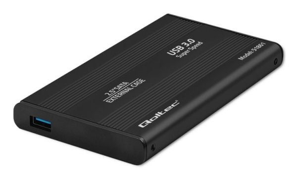 Qoltec - Lagringspakke - 2,5" - SATA 6Gb/s - USB 3.0 - svart