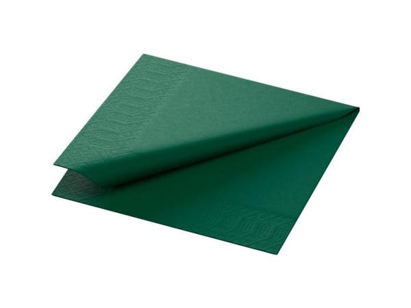 Duni - Serviett - Størrelse 24 x 24 cm - avhendbar - mørk grønn (en pakke 250)