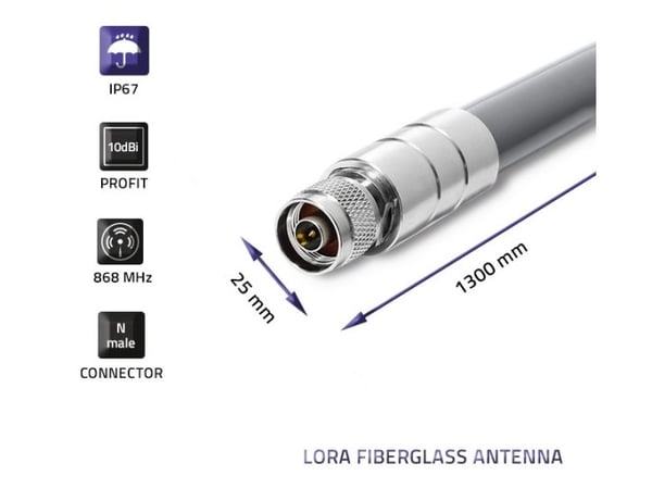 Qoltec - Antenne - 10 dBi - utendørs - grå