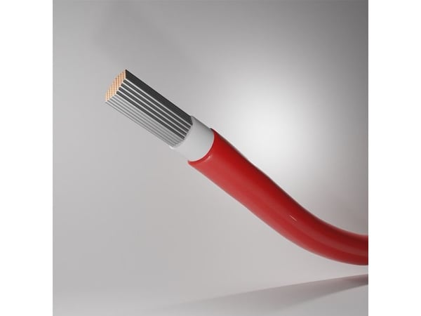 Qoltec - Samlet strømkabel - 1500 V - 55 A - 100 m - halogenfri, flertrådet, innendørs/utendørs, power 82.5 kW - rød