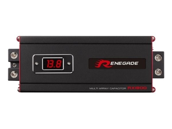Renegade RX1800, Multi-array buffer capacitor, musta, Punainen, 18000 µF, 90 mm, 210 mm, 52 mm