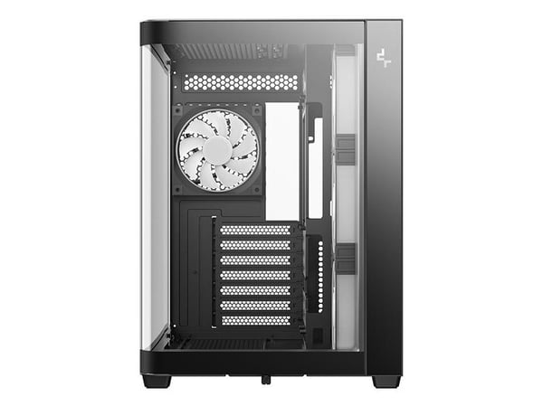 DeepCool CG530U 4F - Mid tower - ATX - sidepanel med vindu (herdet glass) - ingen strømforsyning (ATX / PS/2) - svart - USB/lyd